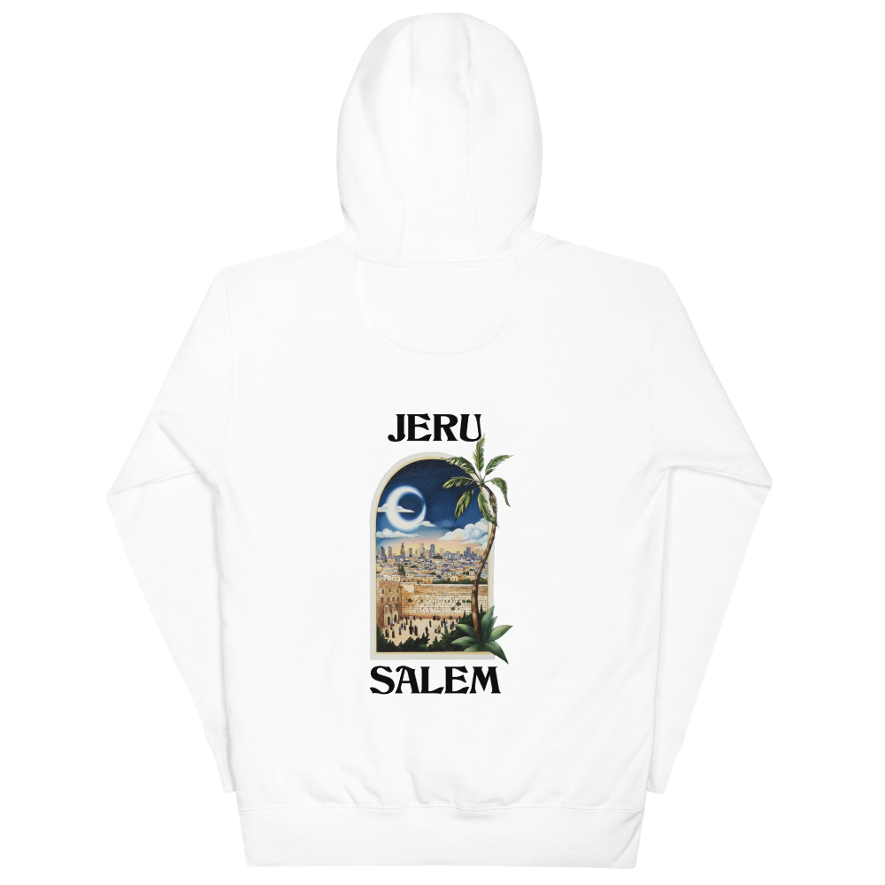 Hoodie Jerusalem Signature – Blanc