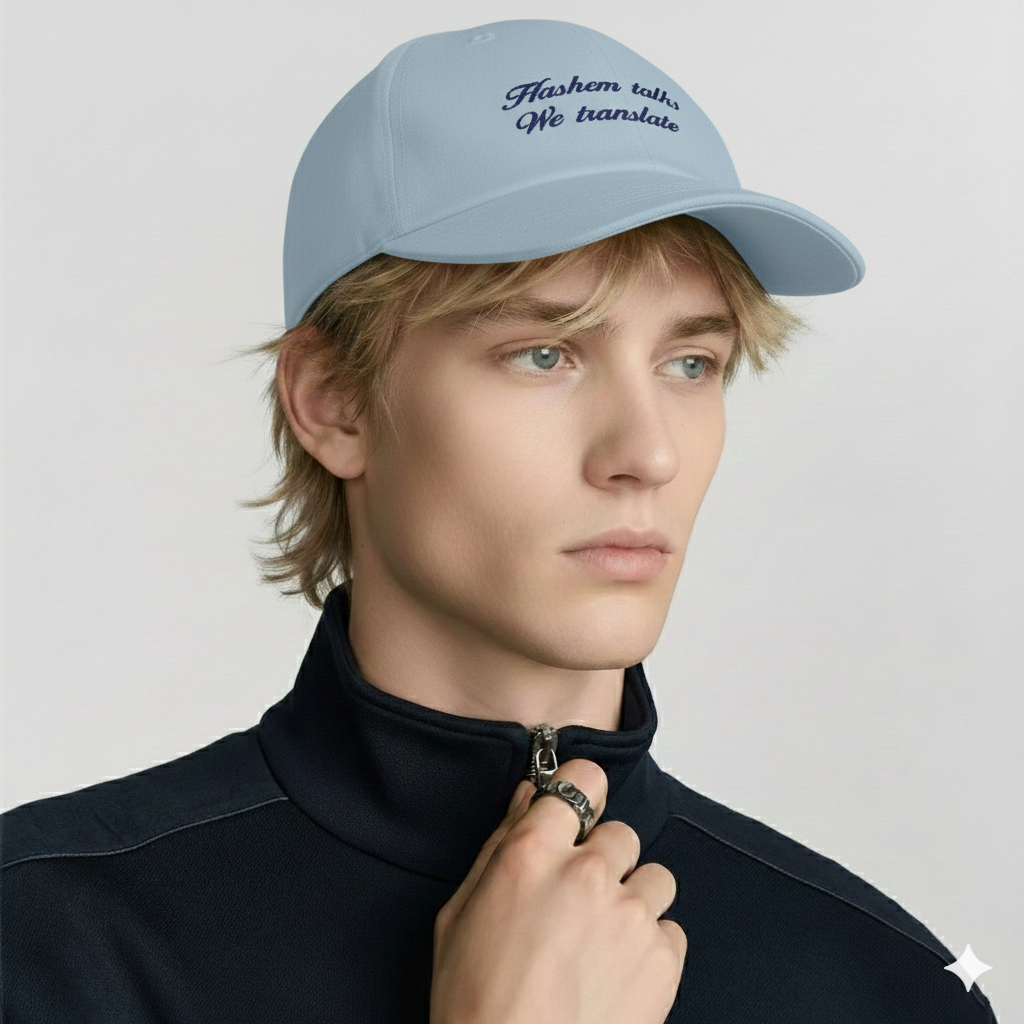 Casquette chino en sergé avec broderie