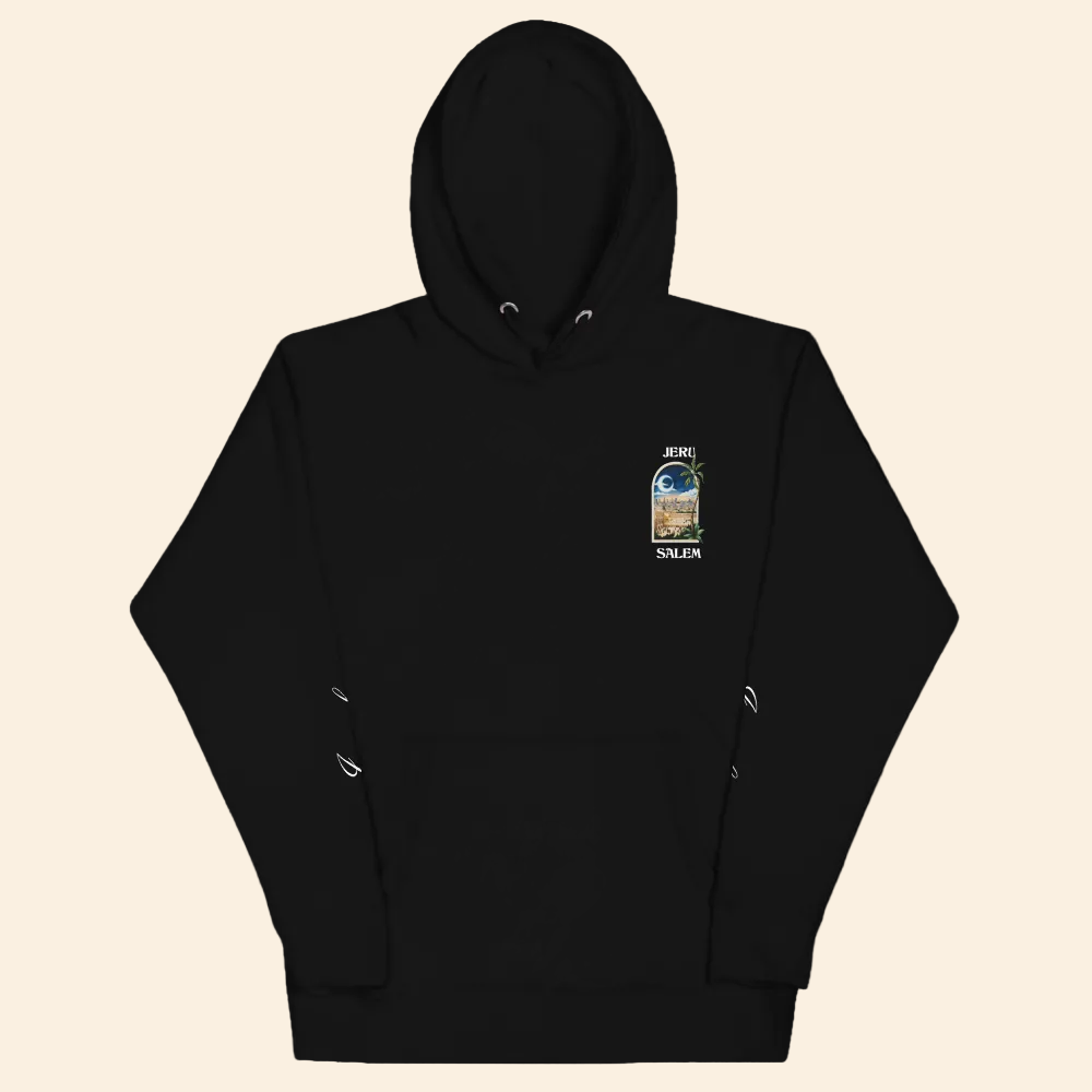 Hoodie Jerusalem Signature – Noir