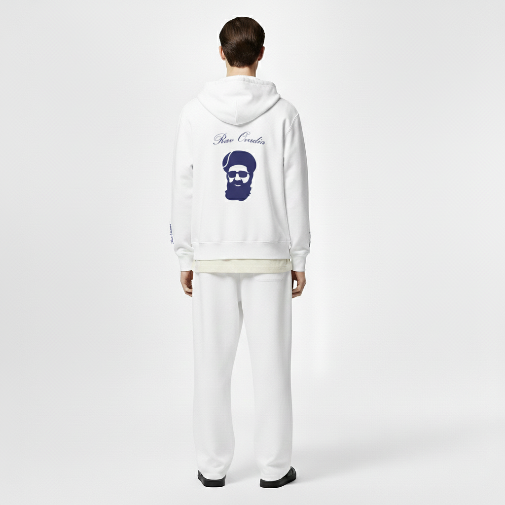 Rav Ovadia – Sweat Zippé Signature Blanc