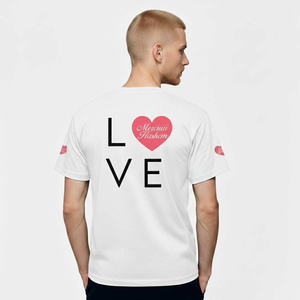 T-shirt Love Hashem Signature – Blanc