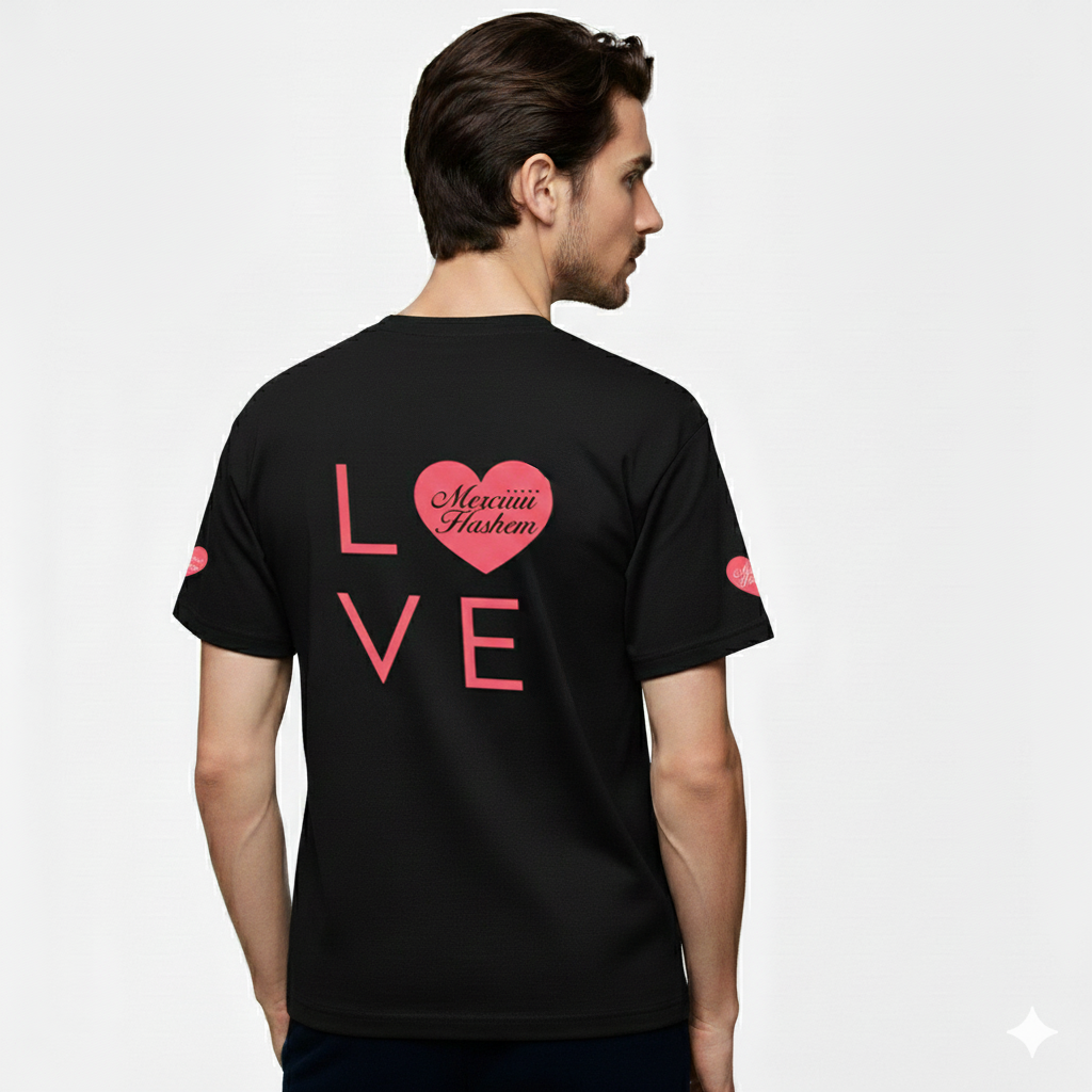 T-shirt Love Hashem Signature – Noir