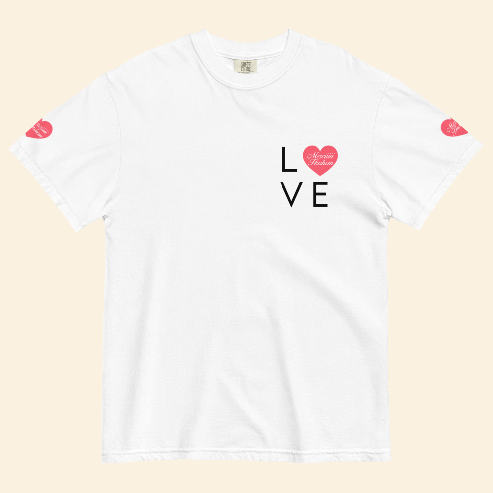 T-shirt Love Hashem Signature – Blanc